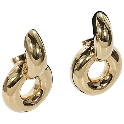 celine brass hoops with a pearl|EARRINGS WOMEN .